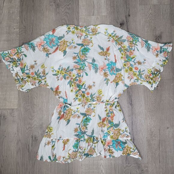 Plum Pretty Sugar Floral Kimono Robe With Belt Embroidered Name "Hailey" Size S - Picture 3 of 6